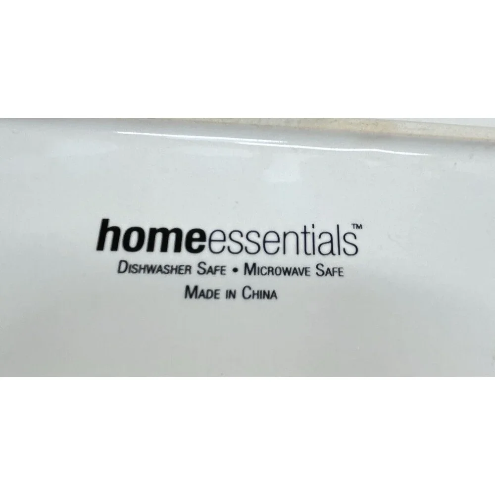 Home Essentials Put it Here Ceramic Spoon Rest Cream Brown Rectangular Tray